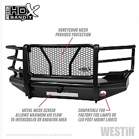 Westin Automotive Bumper HDX Bandit 1-Piece Design Steel Black - 5831115