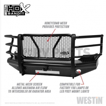Westin Automotive Bumper HDX Bandit 1-Piece Design Steel Black - 5831115