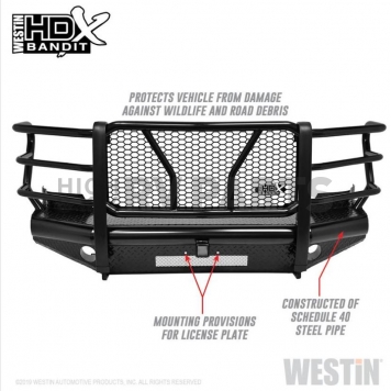 Westin Automotive Bumper HDX Bandit 1-Piece Design Steel Black - 5831115-1