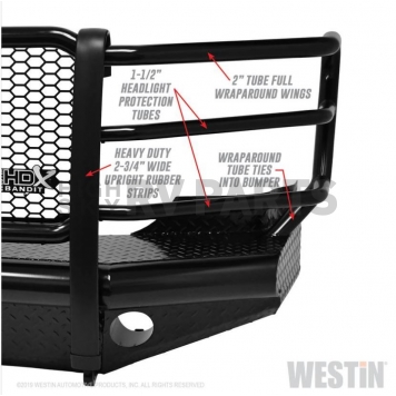 Westin Automotive Bumper HDX Bandit 1-Piece Design Steel Black - 5831115-2