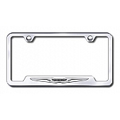 Automotive Gold License Plate Frame - Silver Stainless Steel - GFCHRLEC