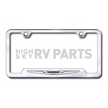 Automotive Gold License Plate Frame - Silver Stainless Steel - GFCHRLEC