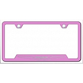 Automotive Gold License Plate Frame - Pink Stainless Steel - GFCHRLEP
