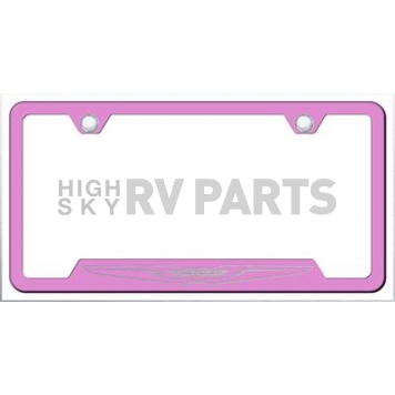 Automotive Gold License Plate Frame - Pink Stainless Steel - GFCHRLEP
