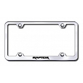Automotive Gold License Plate Frame - Silver Stainless Steel - LFWRAPEC