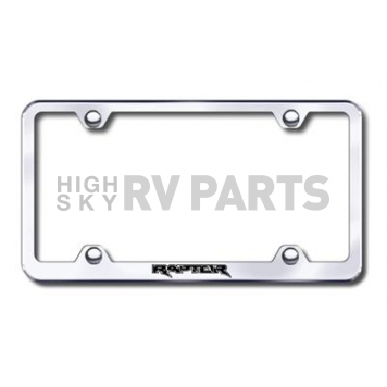 Automotive Gold License Plate Frame - Silver Stainless Steel - LFWRAPEC