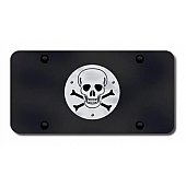Automotive Gold License Plate - Skull Stainless Steel - SKL2SB