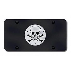 Automotive Gold License Plate - Skull Stainless Steel - SKL2SB
