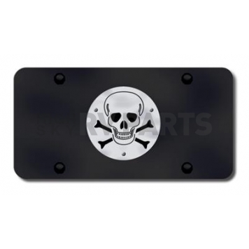 Automotive Gold License Plate - Skull Stainless Steel - SKL2SB