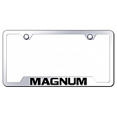 Automotive Gold License Plate Frame - Silver Stainless Steel - GFMAGEC