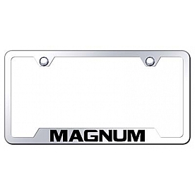 Automotive Gold License Plate Frame - Silver Stainless Steel - GFMAGEC