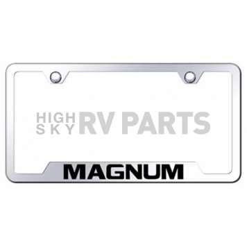 Automotive Gold License Plate Frame - Silver Stainless Steel - GFMAGEC