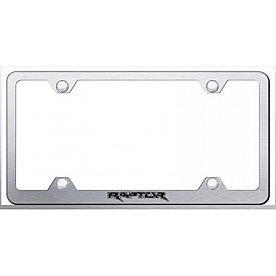 Automotive Gold License Plate Frame - Silver Stainless Steel - LFWRAPES