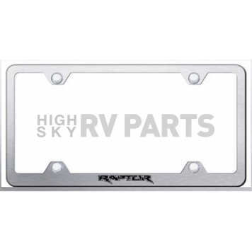 Automotive Gold License Plate Frame - Silver Stainless Steel - LFWRAPES