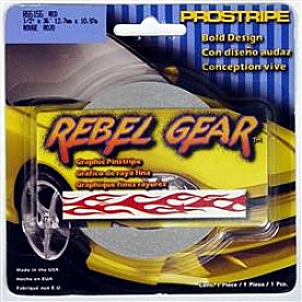 Trimbrite Pinstripe Tape - Single Flame Stripe Vinyl Red - R65155