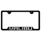 Automotive Gold License Plate Frame - Black Stainless Steel - GFMALEB