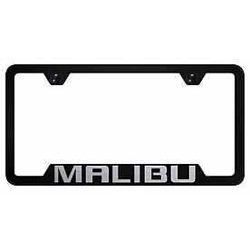 Automotive Gold License Plate Frame - Black Stainless Steel - GFMALEB