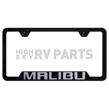Automotive Gold License Plate Frame - Black Stainless Steel - GFMALEB