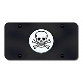 Automotive Gold License Plate - Skull Stainless Steel - SKLCB