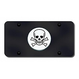 Automotive Gold License Plate - Skull Stainless Steel - SKLCB