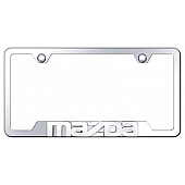 Automotive Gold License Plate Frame - Silver Stainless Steel - GFMAZCC