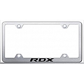 Automotive Gold License Plate Frame - Silver Stainless Steel - LFWRDXES
