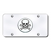 Automotive Gold License Plate - Skull Stainless Steel - SKLCC