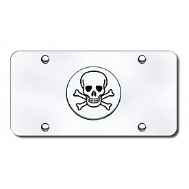 Automotive Gold License Plate - Skull Stainless Steel - SKLCC