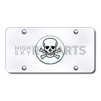 Automotive Gold License Plate - Skull Stainless Steel - SKLCC