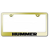Automotive Gold License Plate Frame - Gold Stainless Steel - LFHUMEG