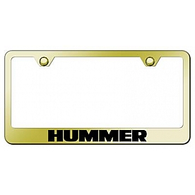 Automotive Gold License Plate Frame - Gold Stainless Steel - LFHUMEG