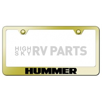 Automotive Gold License Plate Frame - Gold Stainless Steel - LFHUMEG