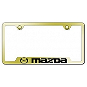 Automotive Gold License Plate Frame - Gold Stainless Steel - GFMAZEG
