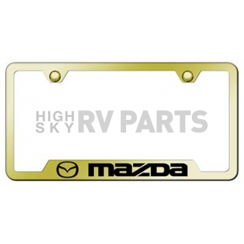 Automotive Gold License Plate Frame - Gold Stainless Steel - GFMAZEG