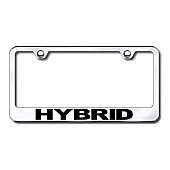 Automotive Gold License Plate Frame - Silver Stainless Steel - LFHYBEC