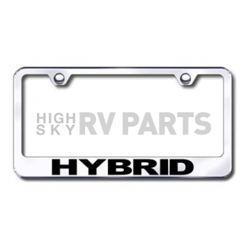 Automotive Gold License Plate Frame - Silver Stainless Steel - LFHYBEC