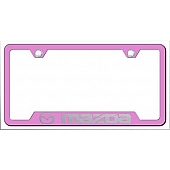Automotive Gold License Plate Frame - Pink Stainless Steel - GFMAZEP