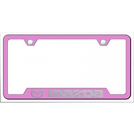 Automotive Gold License Plate Frame - Pink Stainless Steel - GFMAZEP