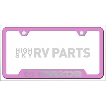 Automotive Gold License Plate Frame - Pink Stainless Steel - GFMAZEP
