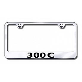 Automotive Gold License Plate Frame - Silver Stainless Steel - LF30CEC
