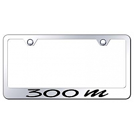 Automotive Gold License Plate Frame - Silver Stainless Steel - LF30MEC