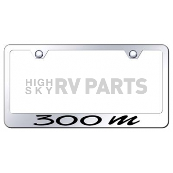 Automotive Gold License Plate Frame - Silver Stainless Steel - LF30MEC
