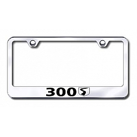 Automotive Gold License Plate Frame - Silver Stainless Steel - LF30SEC