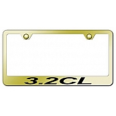 Automotive Gold License Plate Frame - Gold Stainless Steel - LF32CEG