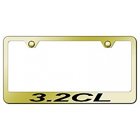 Automotive Gold License Plate Frame - Gold Stainless Steel - LF32CEG