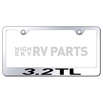 Automotive Gold License Plate Frame - Silver Stainless Steel - LF32TEC