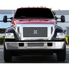 T-Rex Truck Products Grille Insert - Mesh Rectangular Polished Stainless Steel - 6715410