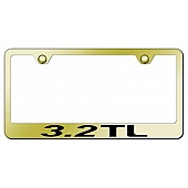 Automotive Gold License Plate Frame - Gold Stainless Steel - LF32TEG