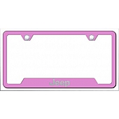 Automotive Gold License Plate Frame - Pink Stainless Steel - GFJEEEP