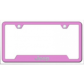 Automotive Gold License Plate Frame - Pink Stainless Steel - GFJEEEP